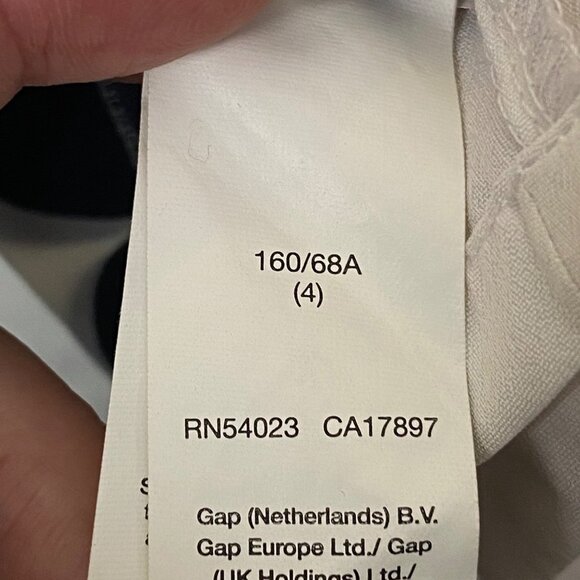 Gap Women Navy Pink Layered Color Block Polka Dots Print Shift Dress Size 4 - Picture 4 of 9